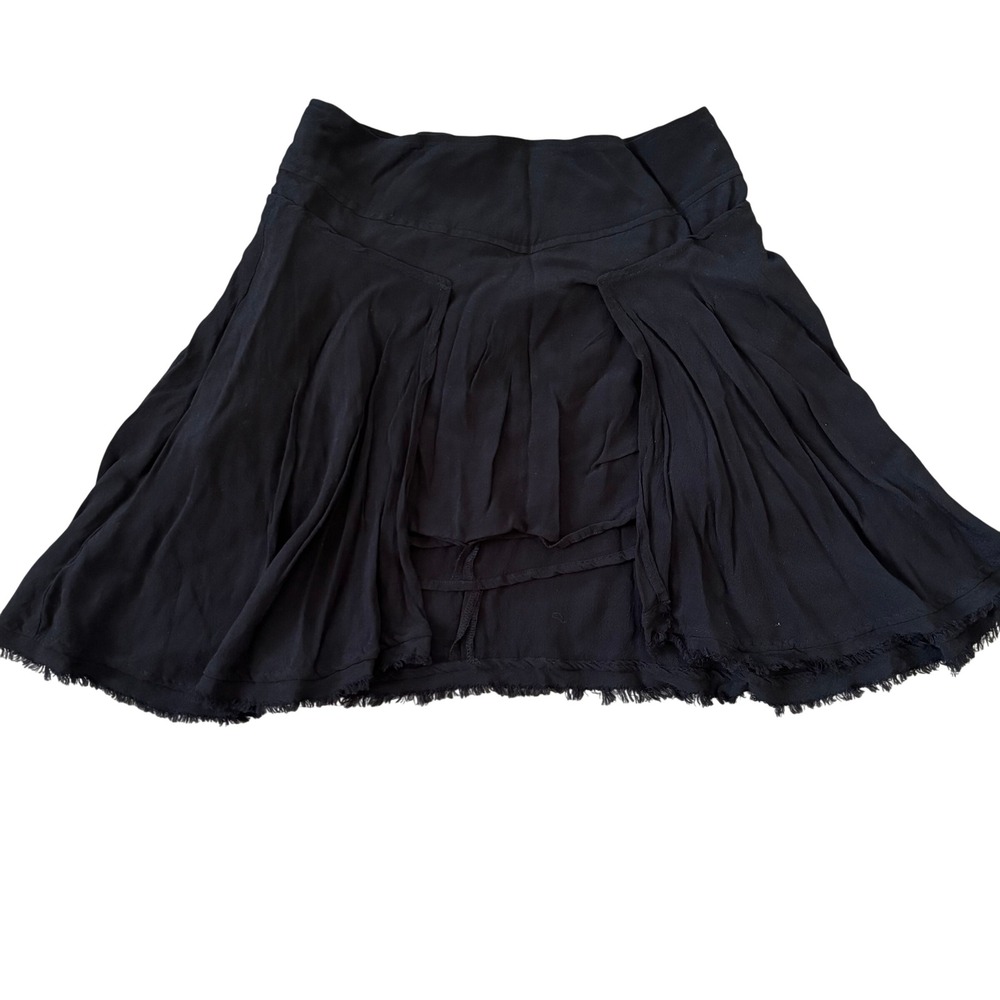 Free People Layered Mini Skirt Sz 0 Black Whimsigoth Boho‎ Chic